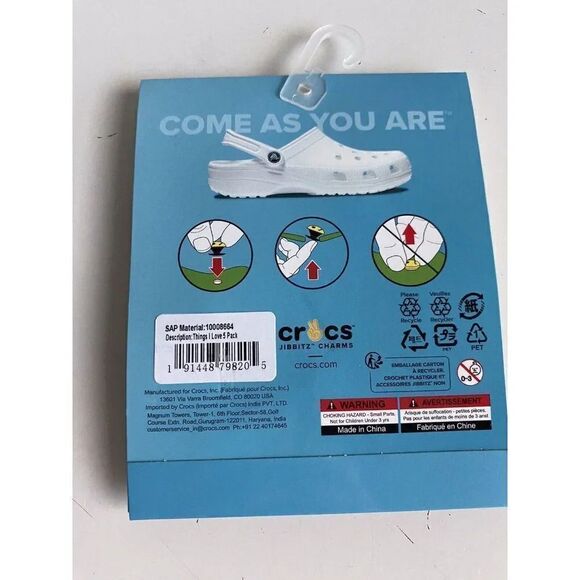 Crocs Jibbitz Shoe Charms Things I Love 5 Pack Friday Coffee Dog Paw Mountain - Picture 8 of 10